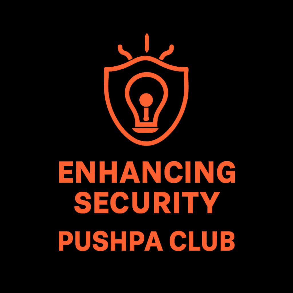 An icon representing security enhancements for Pushpa Club.