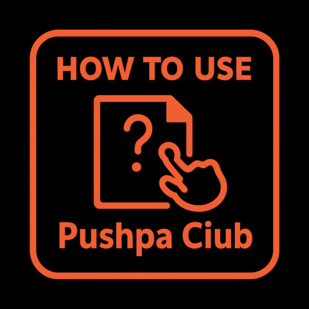 Icon representing a guide for using Pushpa Club.